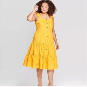 Who What Wear sunny cotton tired maxi dress